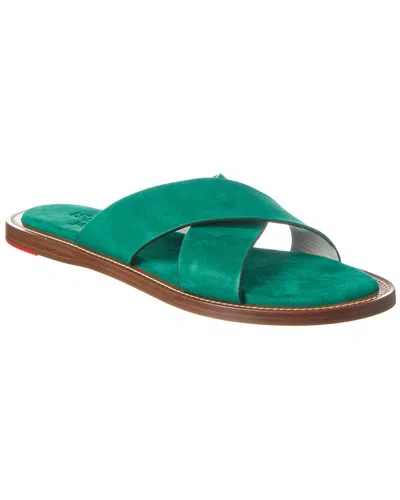 Isaia Suede Sandal In Green