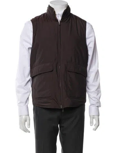 Pre-owned Isaia Suede Vest In Brown