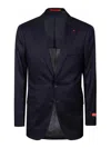 Isaia Single-breasted Wool Suit In Multi