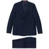 Isaia Checked Suit In Blue