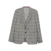 Isaia Checked Single-breasted Suit In Gray