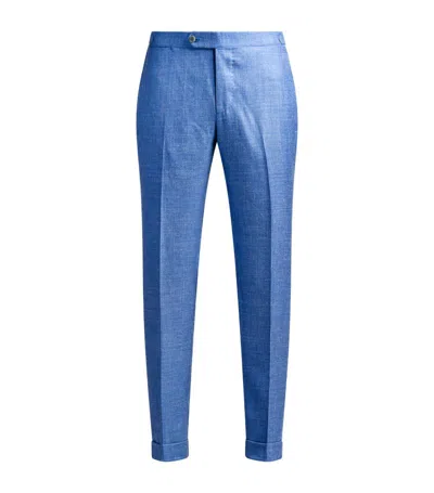 Isaia Tailored Trousers In Blue