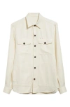 Isaia The Button-up Overshirt In Open White