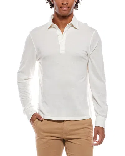 Isaia The Evening Wool Polo Shirt In White