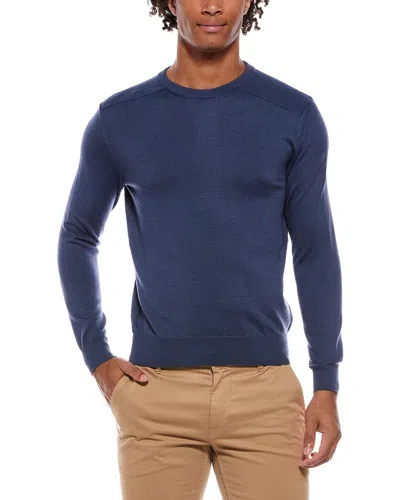 Isaia The Lightweight Crewneck Wool In Blue