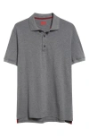 Isaia The Logo Polo In Grey