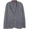 Isaia Wool Sweater Jacket In Grey