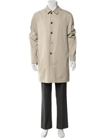 Pre-owned Isaia Trench Coat In Neutral