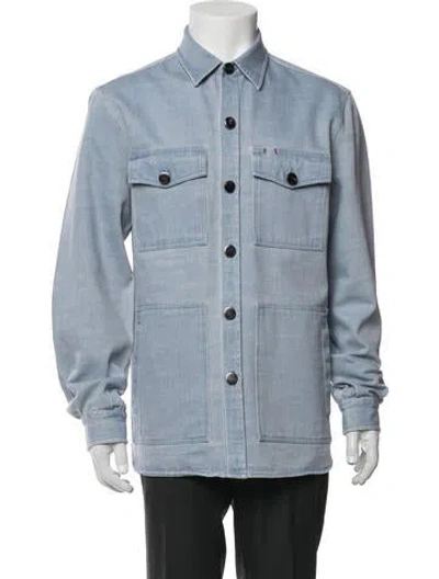 Pre-owned Isaia Trucker Jacket In Blue