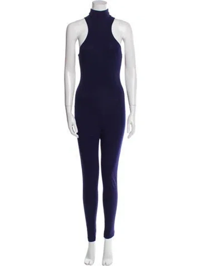 Pre-owned Isaia Turtleneck Jumpsuit In Blue