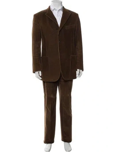 Pre-owned Isaia Two-piece Suit In Brown