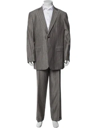Pre-owned Isaia Vintage Wool Two-piece Suit In Grey