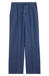 ISAIA ISAIA WIDE LEG DRAWSTRING PANTS