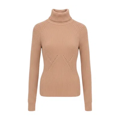 Isaia Womens Camel Cardigan In Brown
