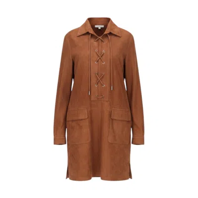 Isaia Womens Rust Dress In Multi
