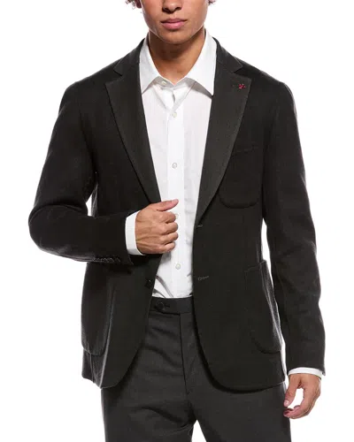 Isaia Wool & Cashmere-blend Sport Jacket In Black