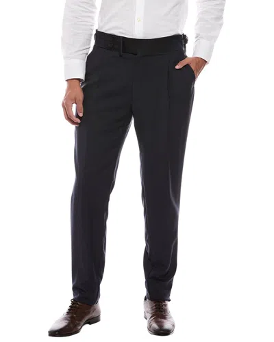 Isaia Wool & Mohair-blend Pant In Black