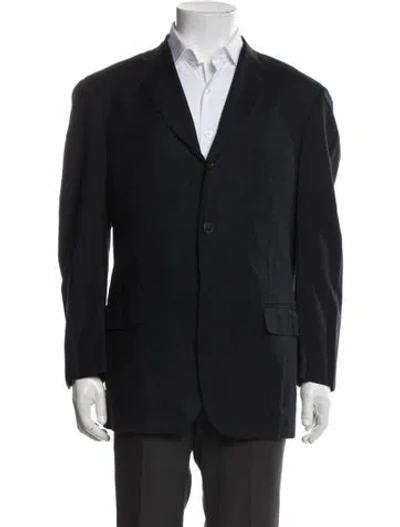 Pre-owned Isaia Wool Blazer In Black