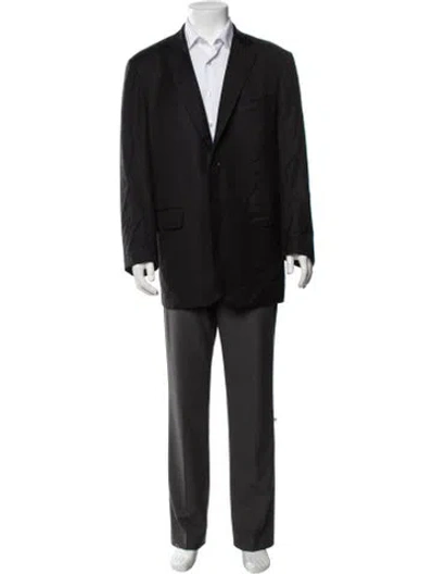 Pre-owned Isaia Wool Blazer In Black