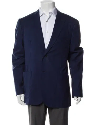 Pre-owned Isaia Wool Blazer In Blue