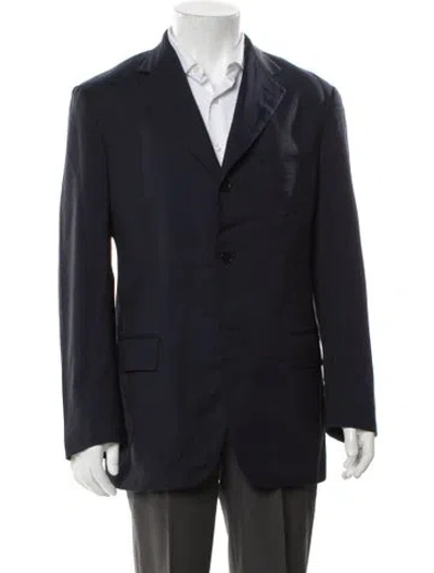 Pre-owned Isaia Wool Blazer In Blue