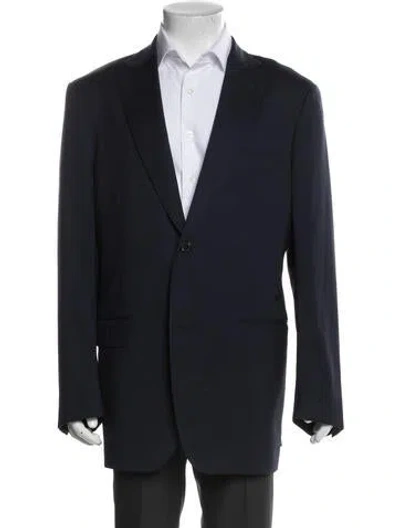 Pre-owned Isaia Wool Blazer In Blue