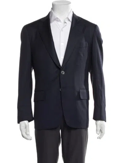 Pre-owned Isaia Wool Blazer In Blue