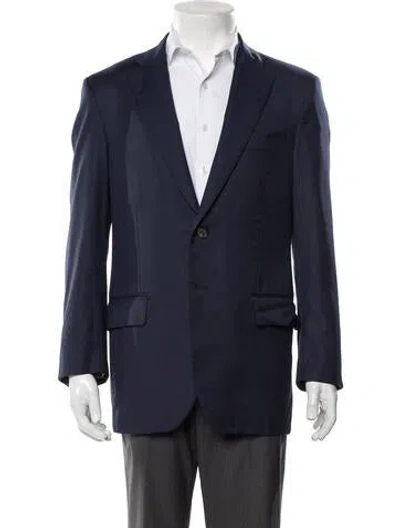 Pre-owned Isaia Wool Blazer In Blue