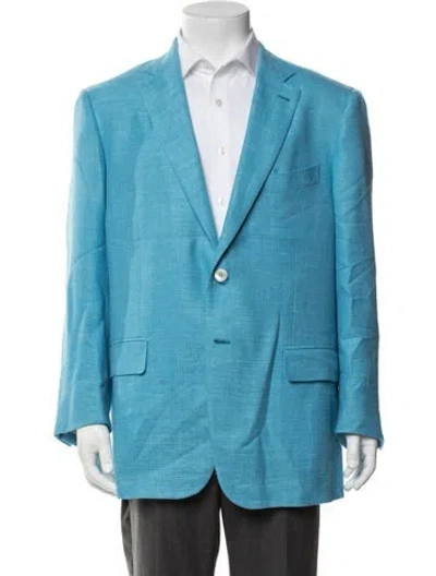 Pre-owned Isaia Wool Blazer In Blue