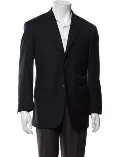 Pre-owned Isaia Wool Blazer In Blue