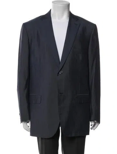 Pre-owned Isaia Wool Blazer In Blue