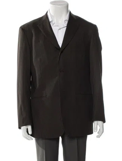 Pre-owned Isaia Wool Blazer In Brown
