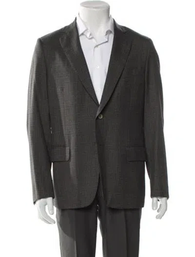 Pre-owned Isaia Wool Blazer In Gray