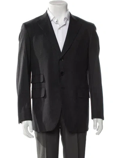Pre-owned Isaia Wool Blazer In Gray