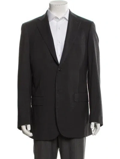Pre-owned Isaia Wool Blazer In Gray