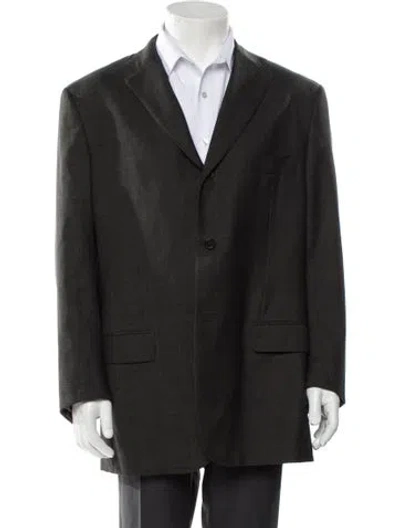 Pre-owned Isaia Wool Blazer In Gray