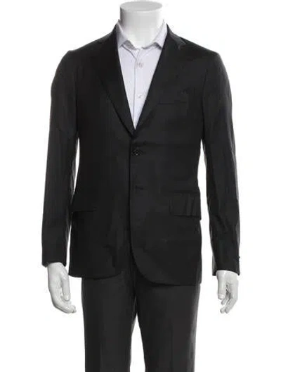 Pre-owned Isaia Wool Blazer In Gray