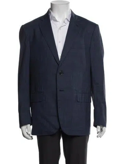 Pre-owned Isaia Wool Blazer In Gray