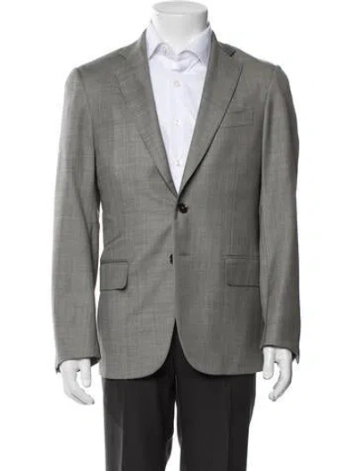 Pre-owned Isaia Wool Blazer In Gray