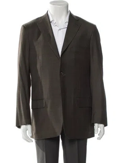 Pre-owned Isaia Wool Blazer In Green