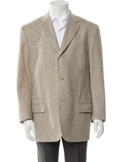 Pre-owned Isaia Wool Blazer In Neutral
