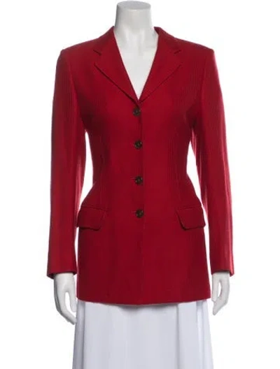 Pre-owned Isaia Wool Blazer In Red