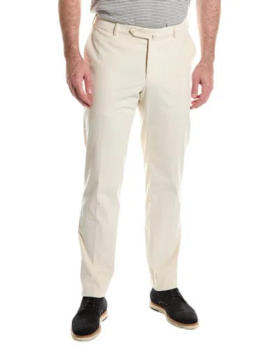 Isaia Wool-blend Corduroy Trouser In White