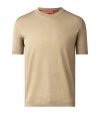 Isaia Wool-blend T-shirt In Beige