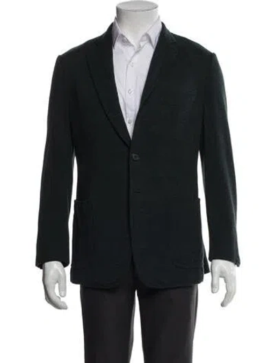 Pre-owned Isaia Wool Coat In Green
