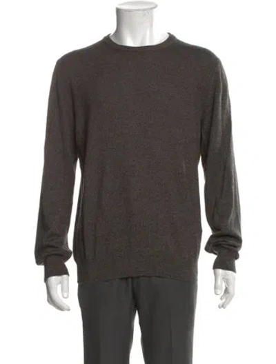 Pre-owned Isaia Wool Crew Neck Pullover In Gray