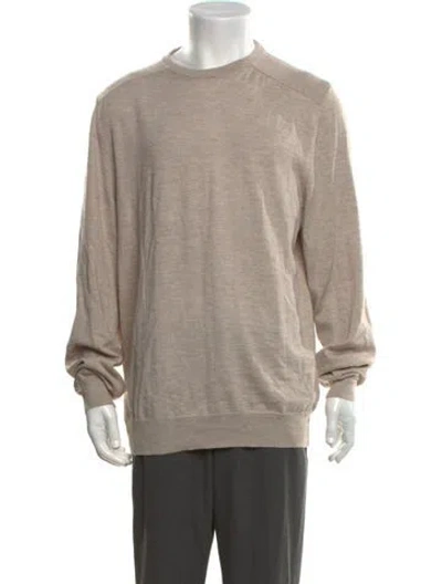 Pre-owned Isaia Wool Crew Neck Pullover In Neutrals
