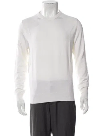 Pre-owned Isaia Wool Crew Neck Pullover W/ Tags In Neutral
