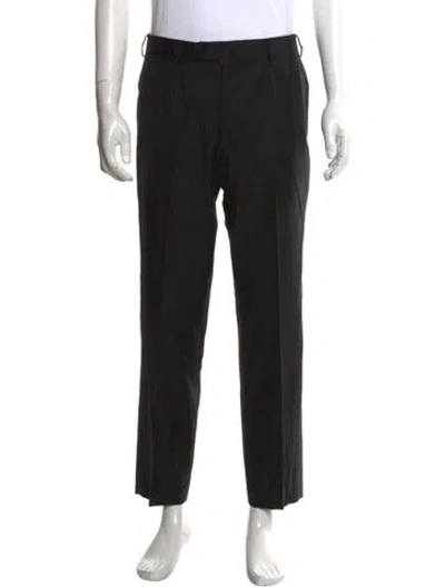 Pre-owned Isaia Wool Dress Pants In Black