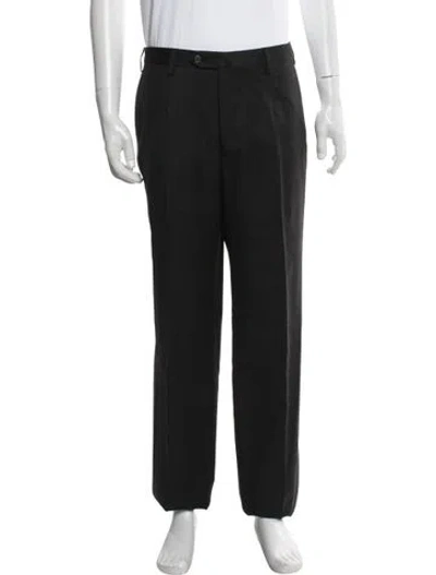 Pre-owned Isaia Wool Dress Pants In Blue